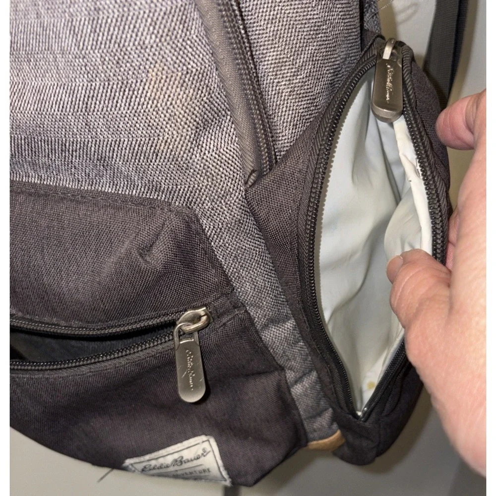 Eddie Bauer First Adventure Backpack Diaper Bag NWOT Insulated Pockets Gray